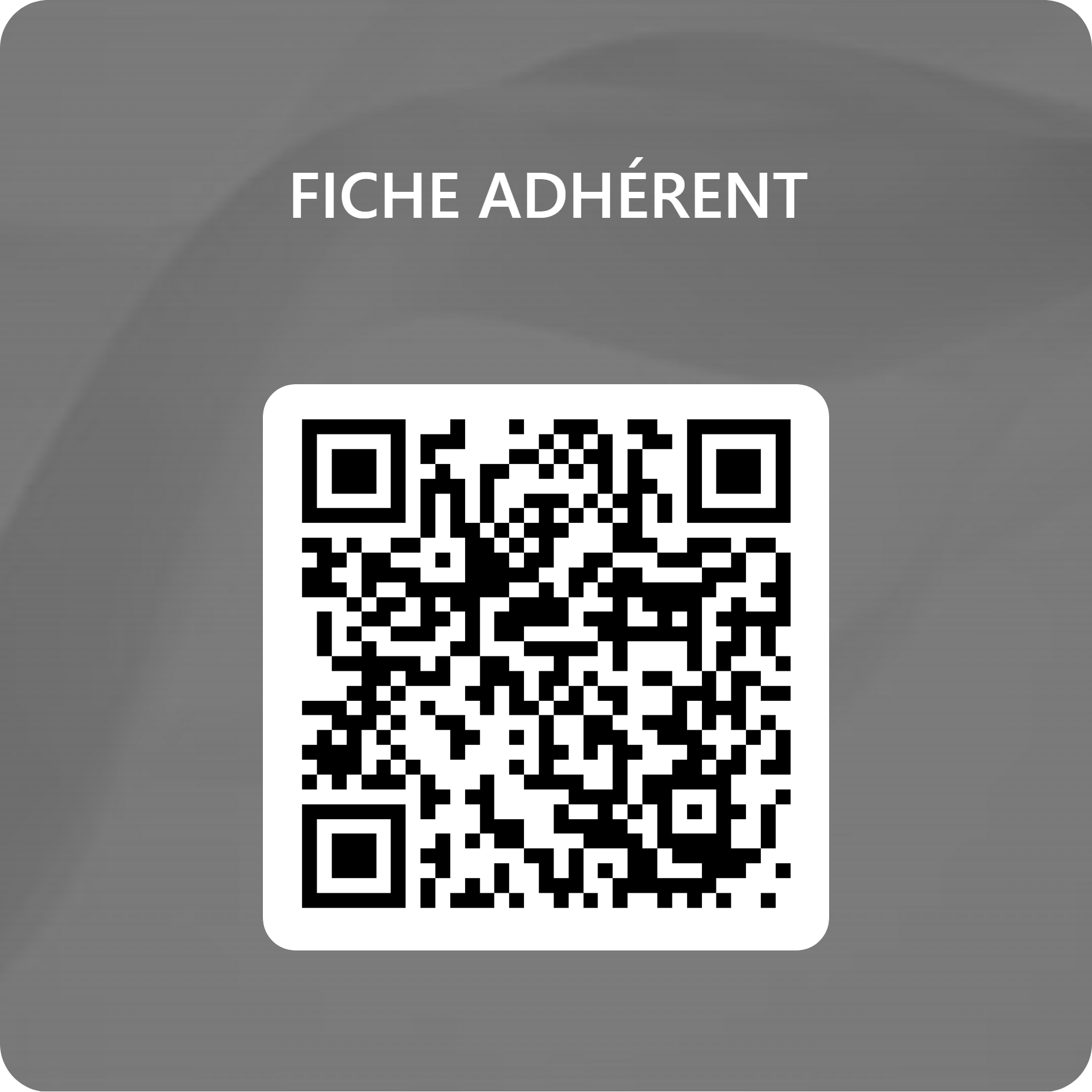 Qrcode pour fiche adherent